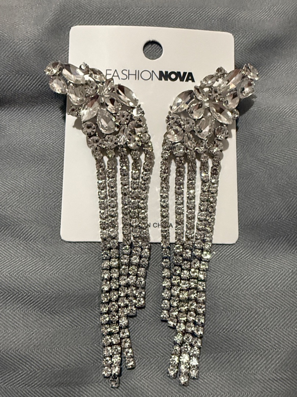 Stammer Rhinestone Earrings